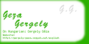 geza gergely business card