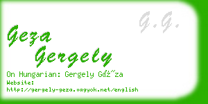 geza gergely business card